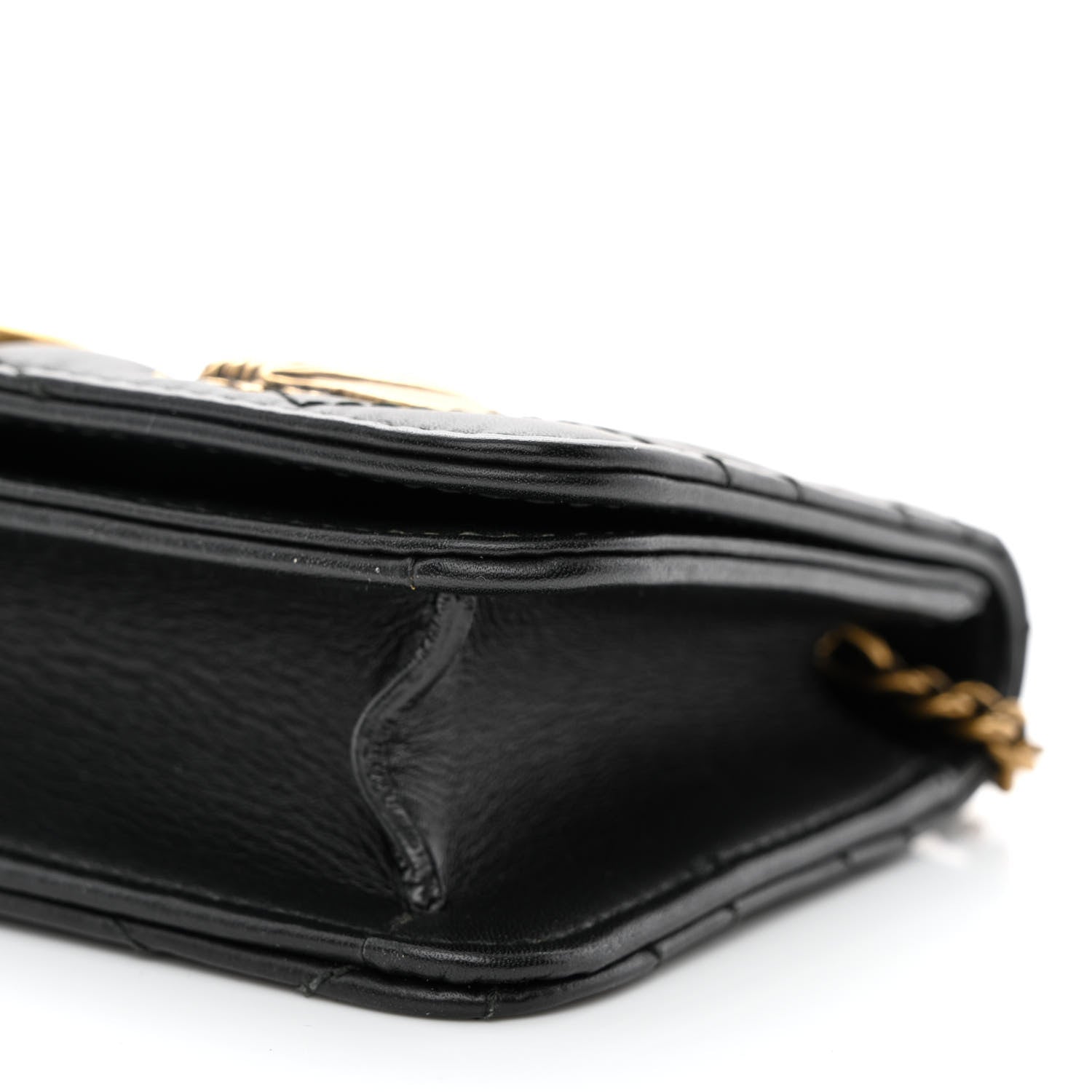 Gucci Calfskin Matelasse Mini Animal Studs GG Marmont Bag Black 9 of 9
