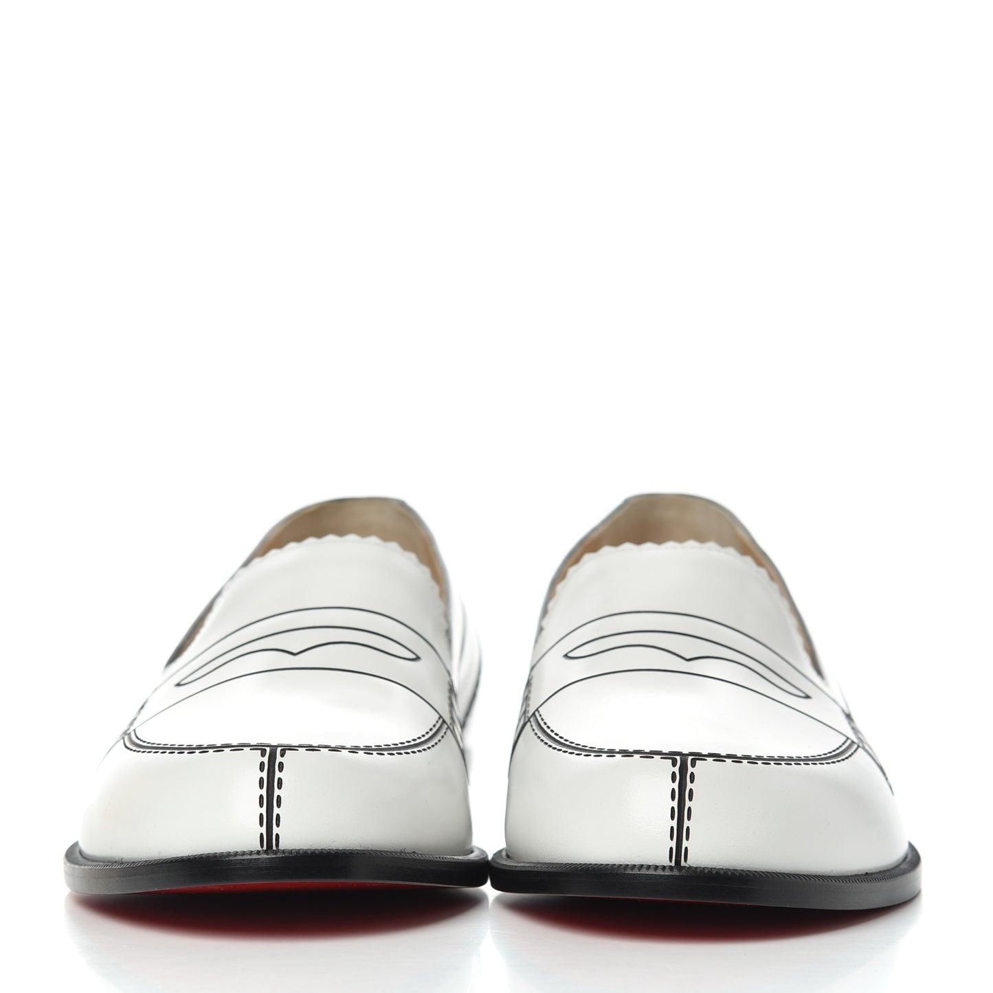 Calfskin Women Mocalaureat Tromp L'oeil Loafers 39 White