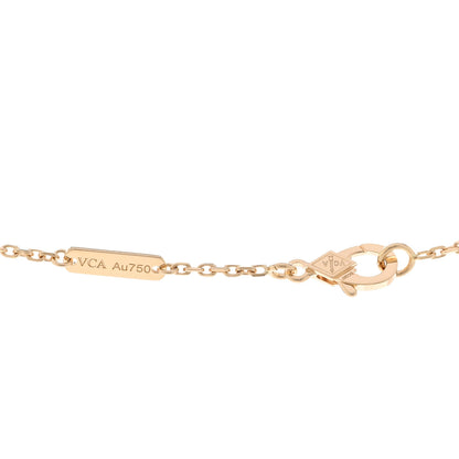 Van Cleef & Arpels 18K Yellow Gold Guilloche Vintage Alhambra Pendant Necklace 4 of 5