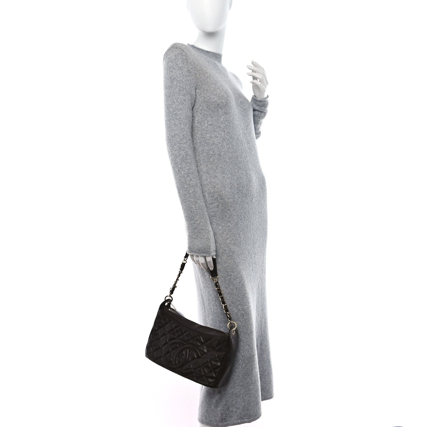 Chanel Caviar Quilted Timeless CC Shoulder Bag Brown 2 of 11