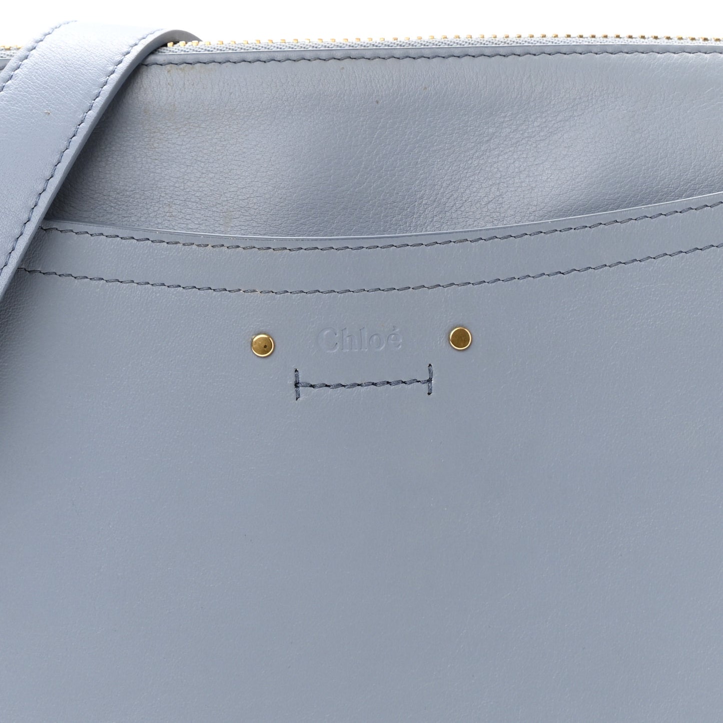 Calfskin Suede Small Roy Bag Washed Blue