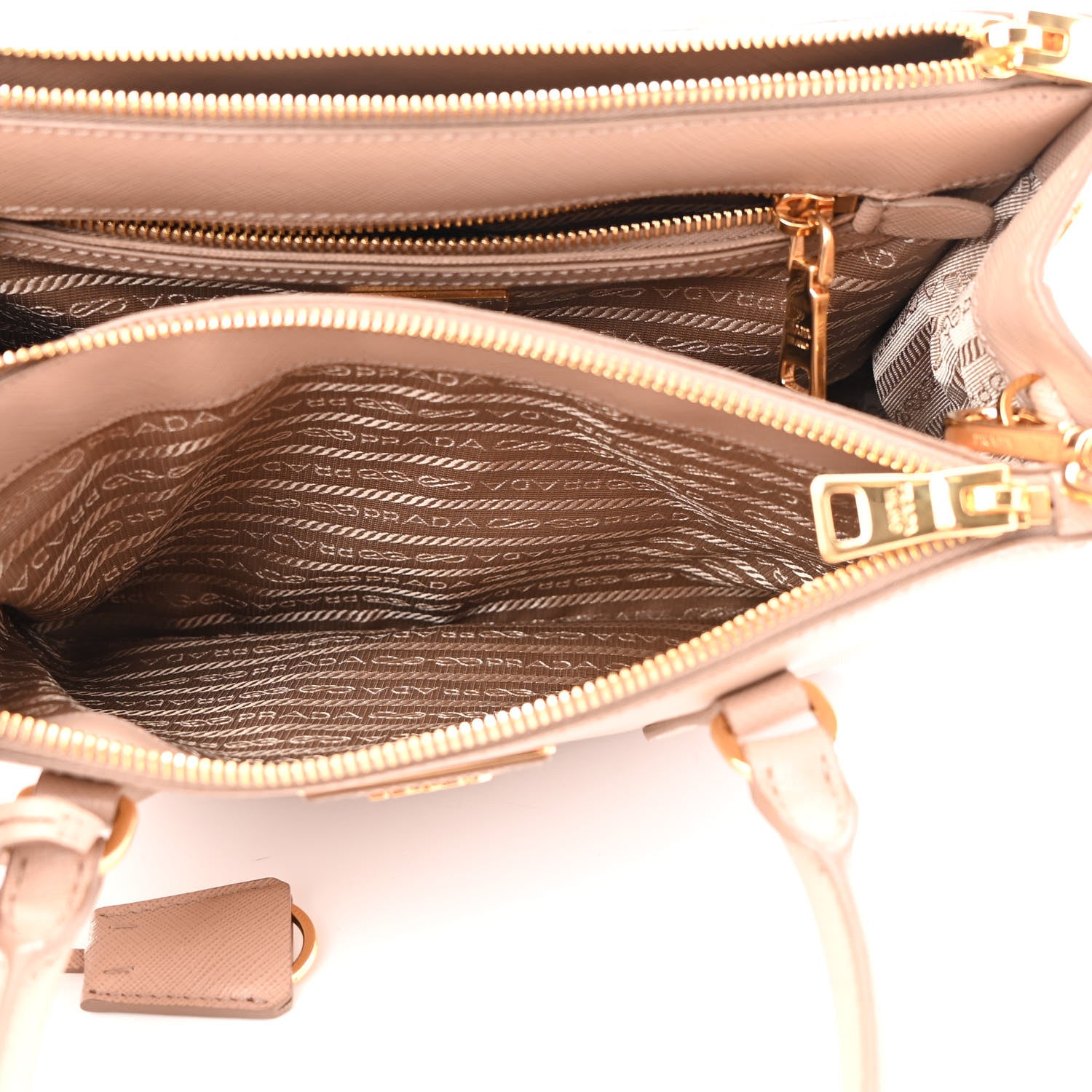 Prada Saffiano Mini Galleria Double Zip Tote Cammeo 6 of 10
