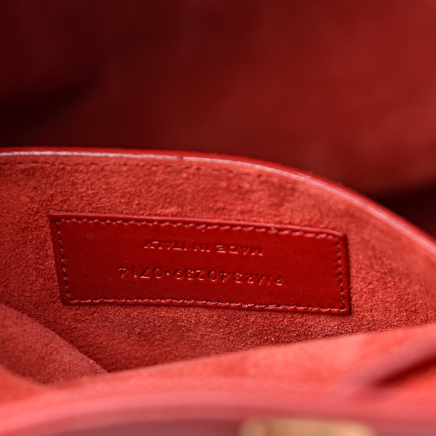 Calfskin Large Emmanuelle Bucket Bag Lipstick Red