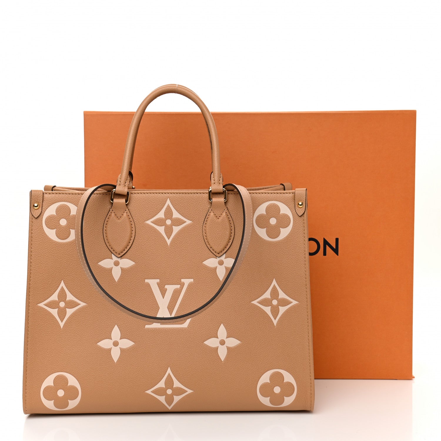 Louis Vuitton Empreinte Monogram Giant Onthego MM Arizona Creme 10 of 10