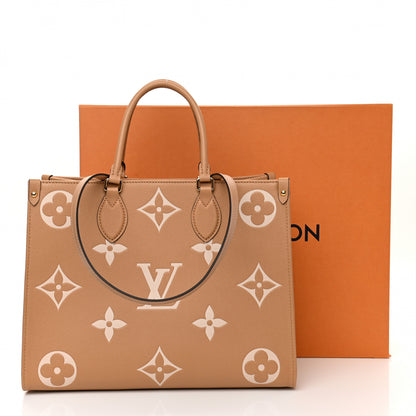 Louis Vuitton Empreinte Monogram Giant Onthego MM Arizona Creme 10 of 10