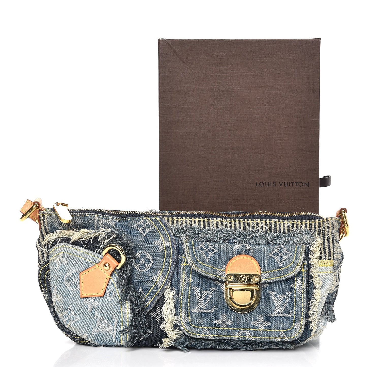 Denim Patchwork Pouchy Blue