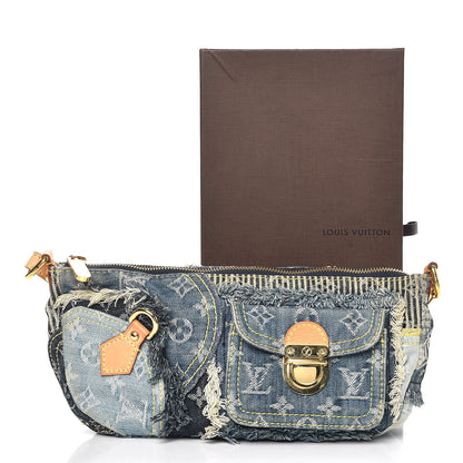 Louis Vuitton Denim Patchwork Pouchy Blue 10 of 10