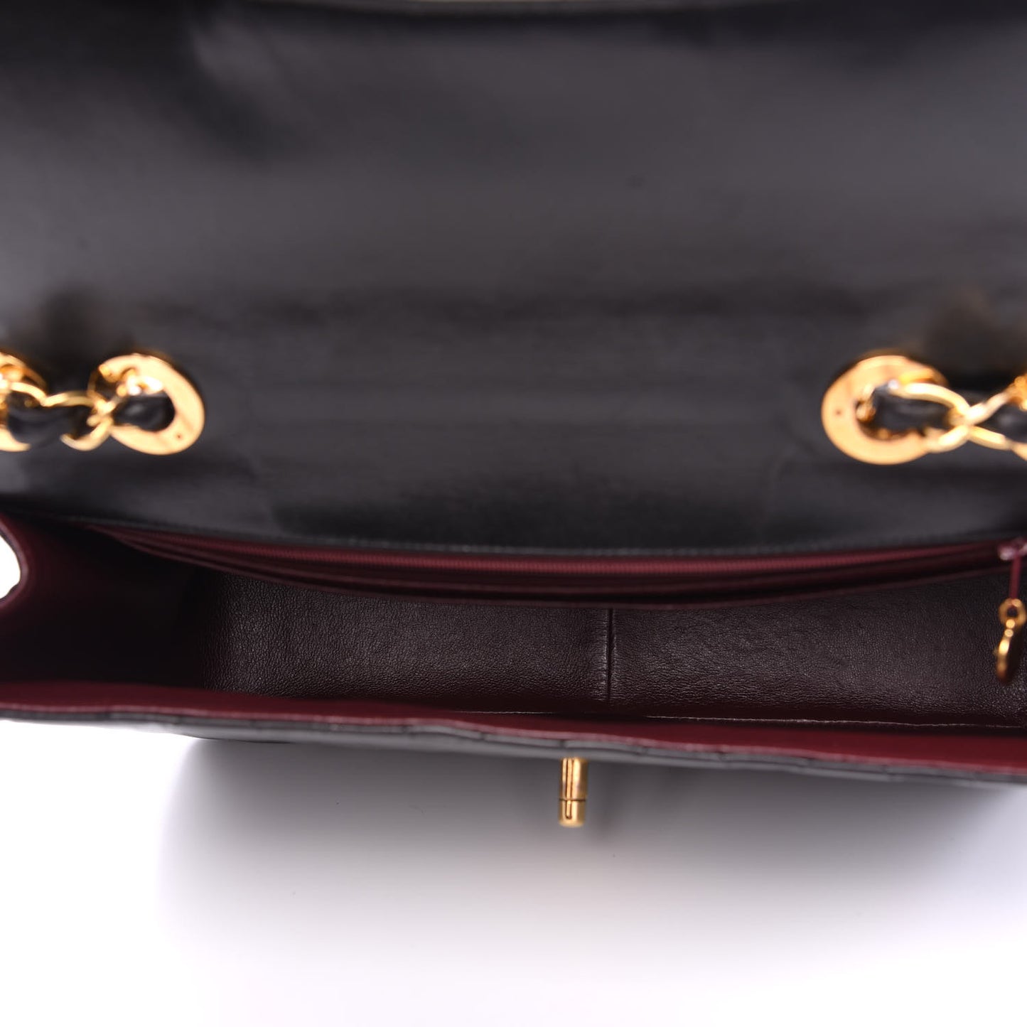 Lambskin Quilted Jumbo Single Flap Black