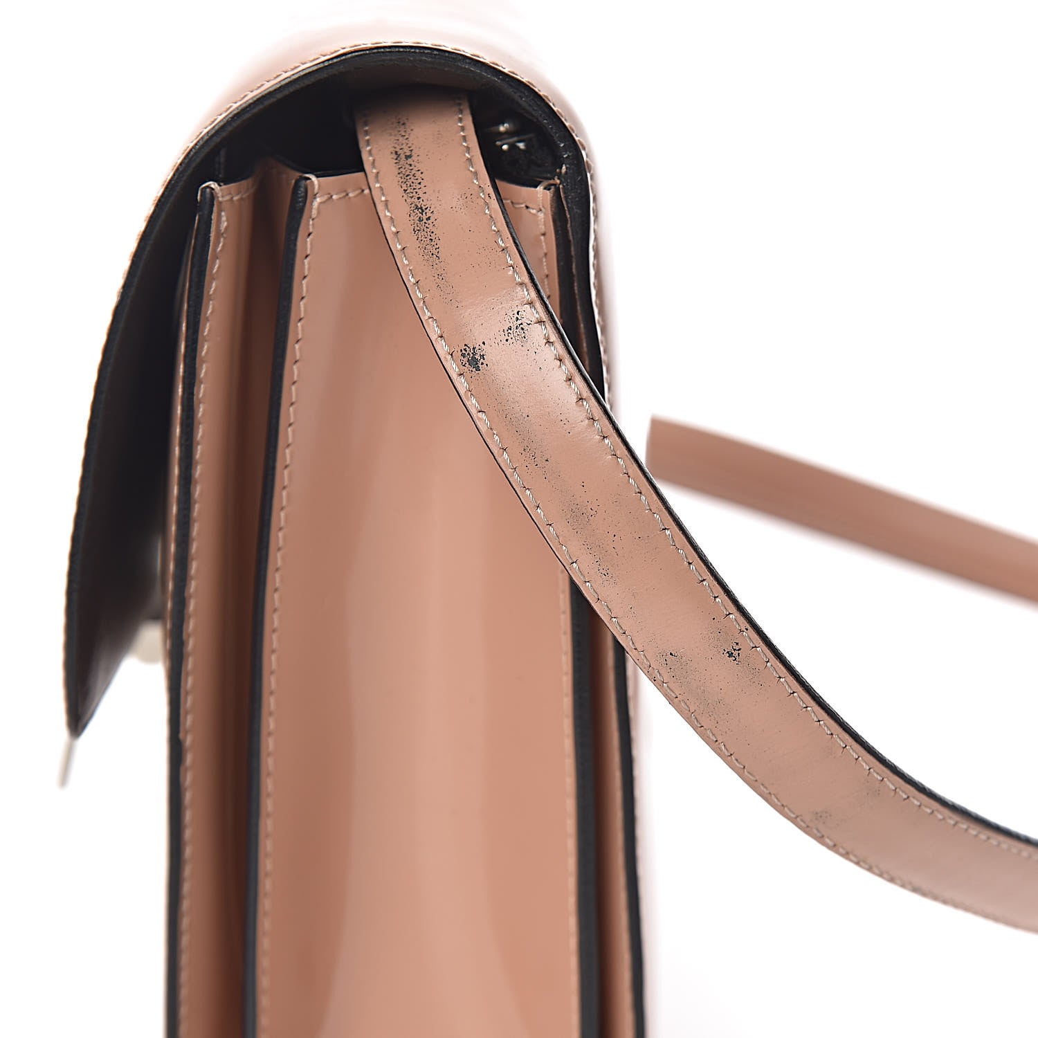 Celine Spazzolato Calfskin Medium Classic Box Flap Bag Nude 15 of 20