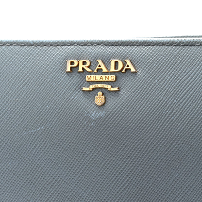 Prada Saffiano Metal Continental Wallet Astrale 7 of 14