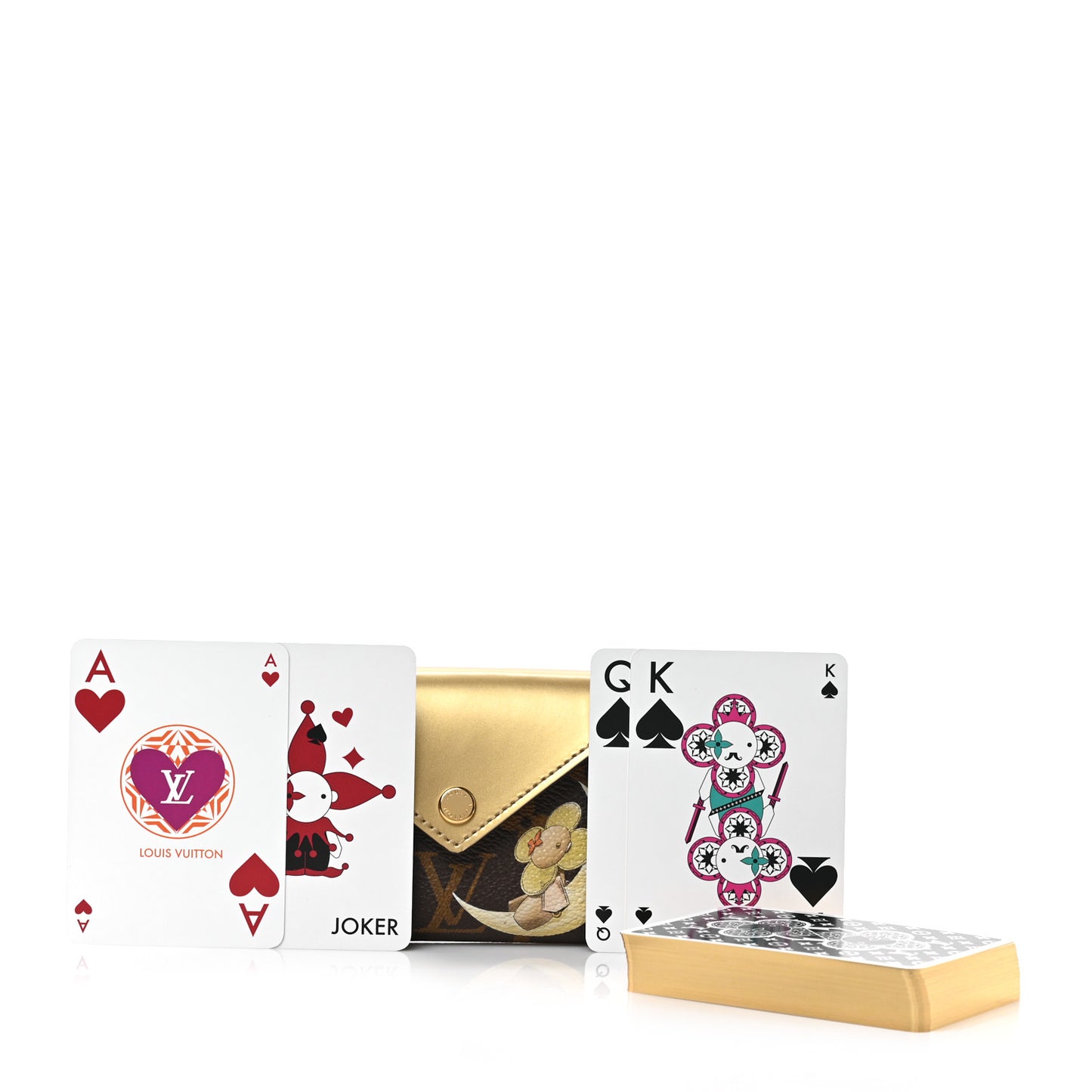 Monogram Vivienne Playing Cards Pouch Gold