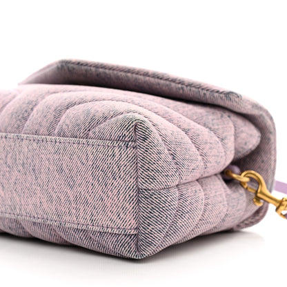 Saint Laurent Denim Y Quilted Monogram Toy Loulou Crossbody Bag Bleached Lilac 10 of 11