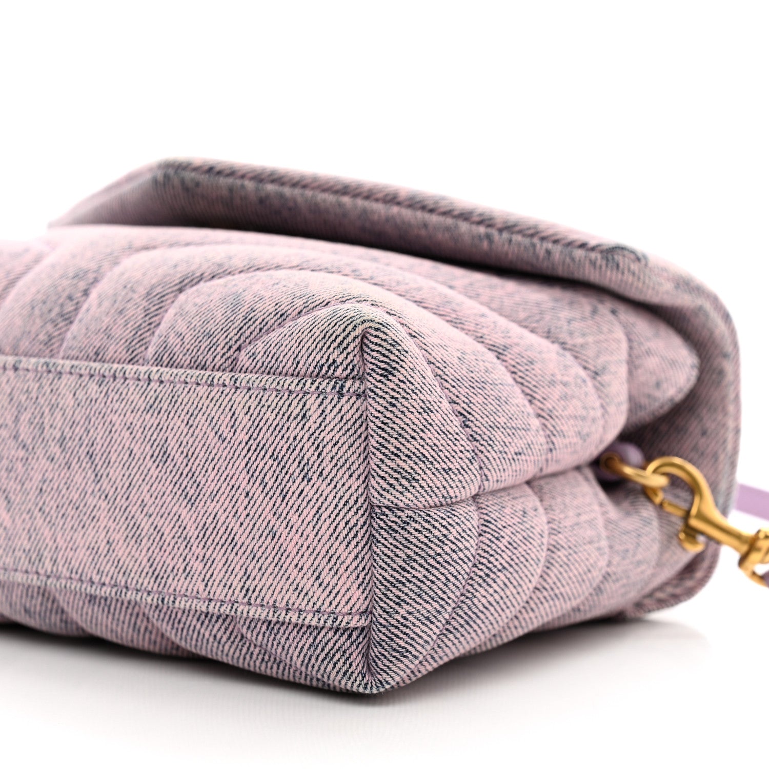 Saint Laurent Denim Y Quilted Monogram Toy Loulou Crossbody Bag Bleached Lilac 10 of 11