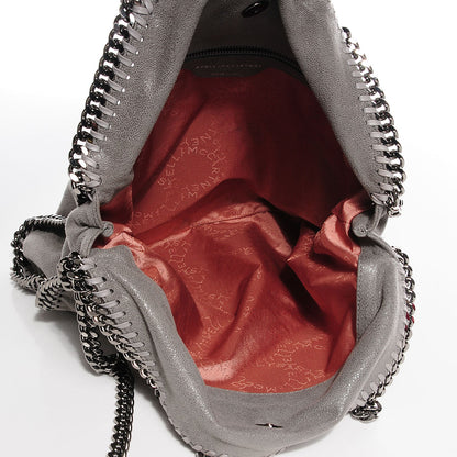 Stella McCartney Faux Leather Shaggy Deer Falabella Fold Over Tote Light Grey 5 of 10