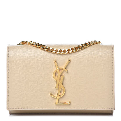 Saint Laurent Grain De Poudre Small Monogram Kate Satchel Nude Powder 1 of 10