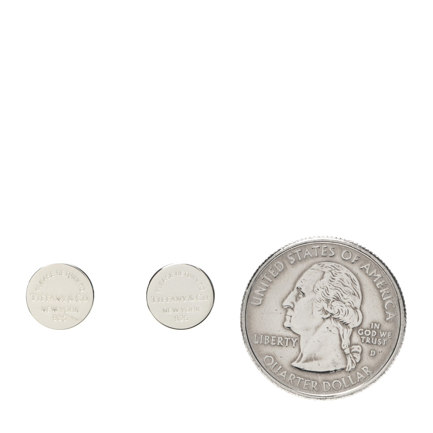 Tiffany Sterling Silver Return To Tiffany Circle Stud Earrings 2 of 4