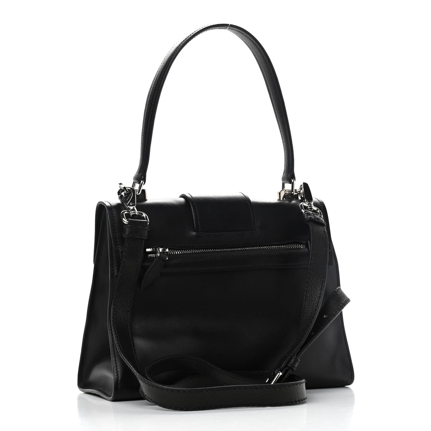 Prada City Calf Ribbon Shoulder Bag Black 3 of 13