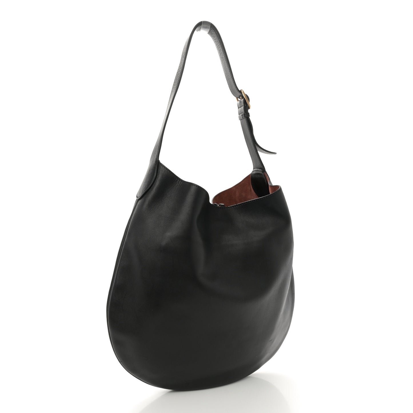 Supple Calfskin Hobo Black
