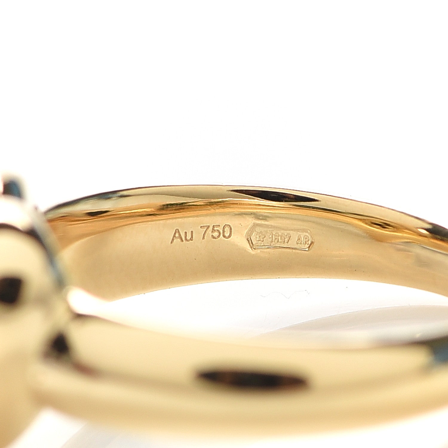 Gucci 18K Yellow Gold Bee Heart Ring 50 5.25 4 of 5