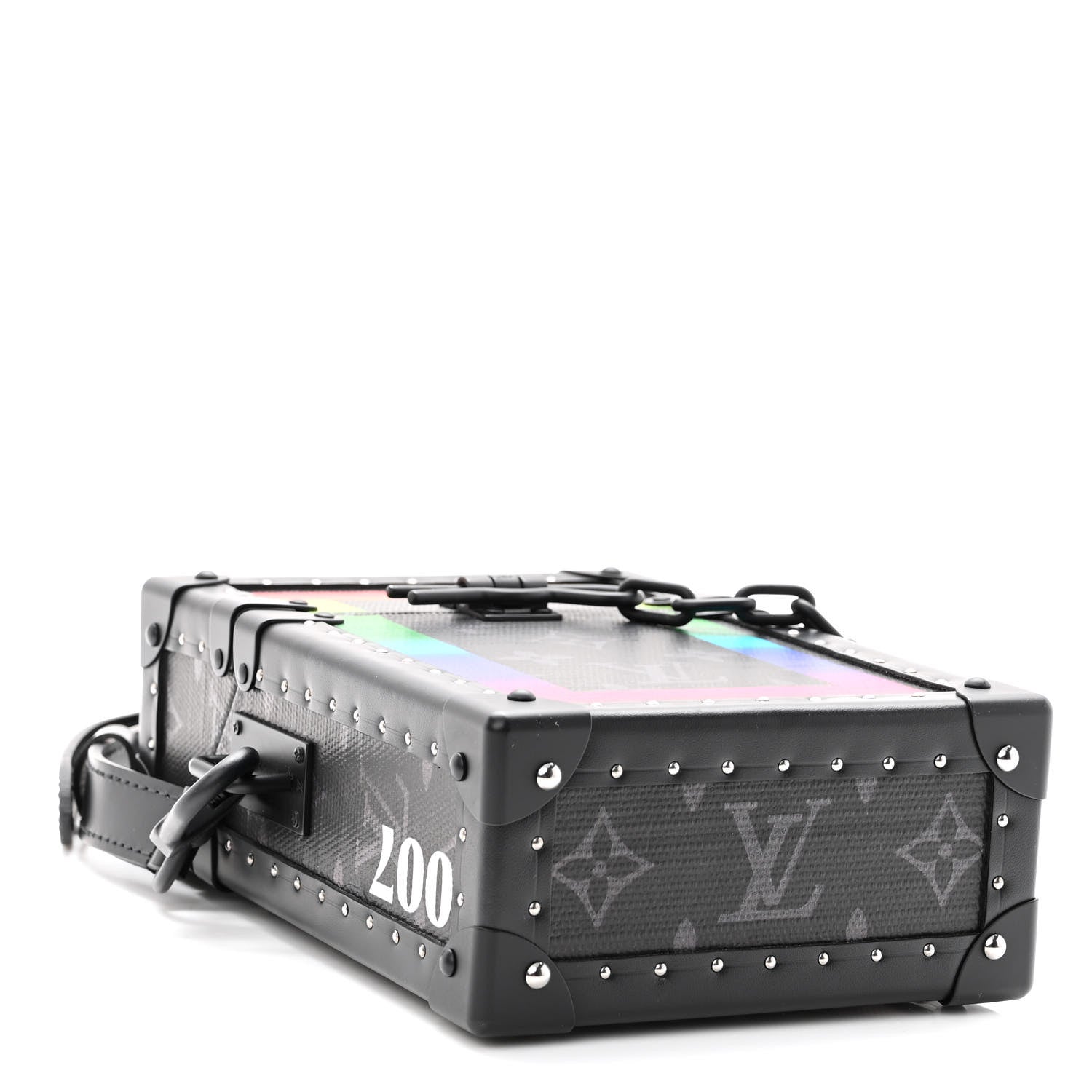 Louis Vuitton Monogram Eclipse Rainbow Vertical Trunk Black 4 of 9