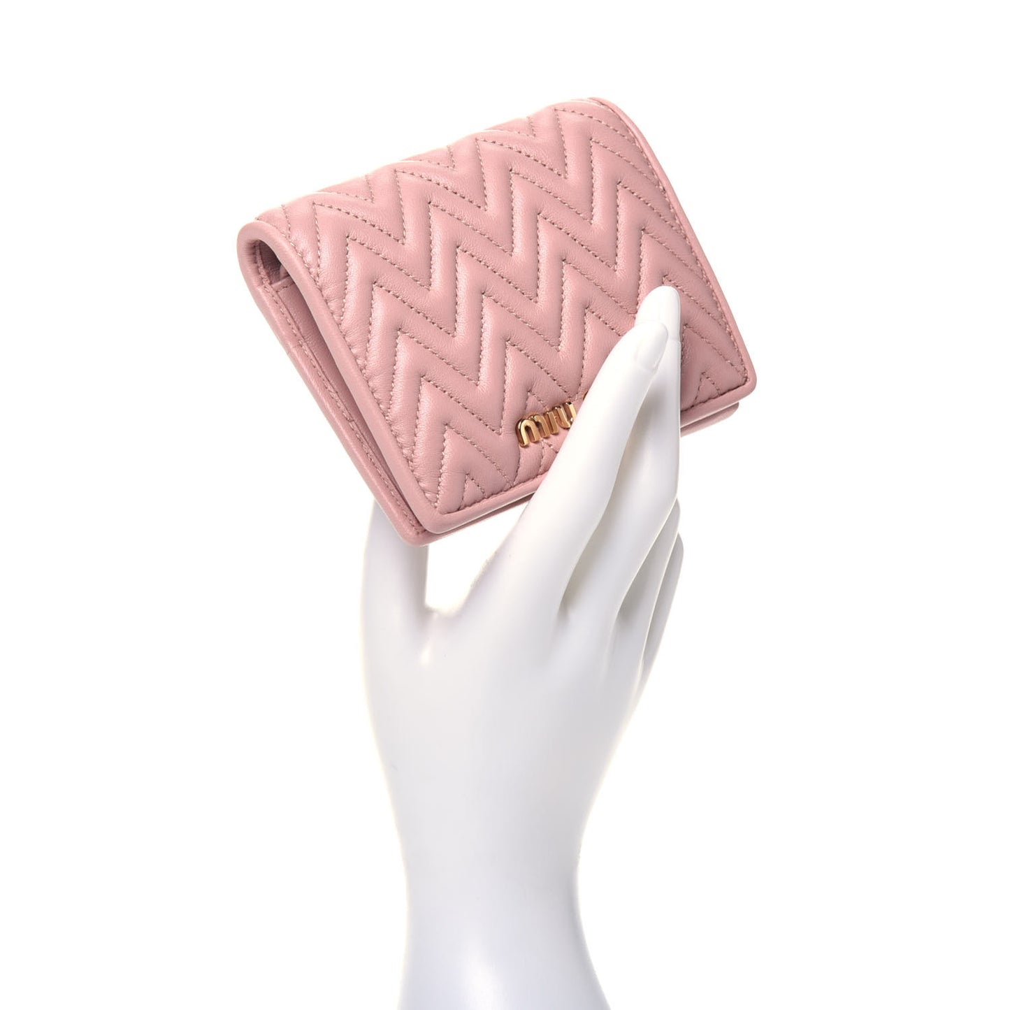 Nappa Matelasse Compact Wallet Orchidea