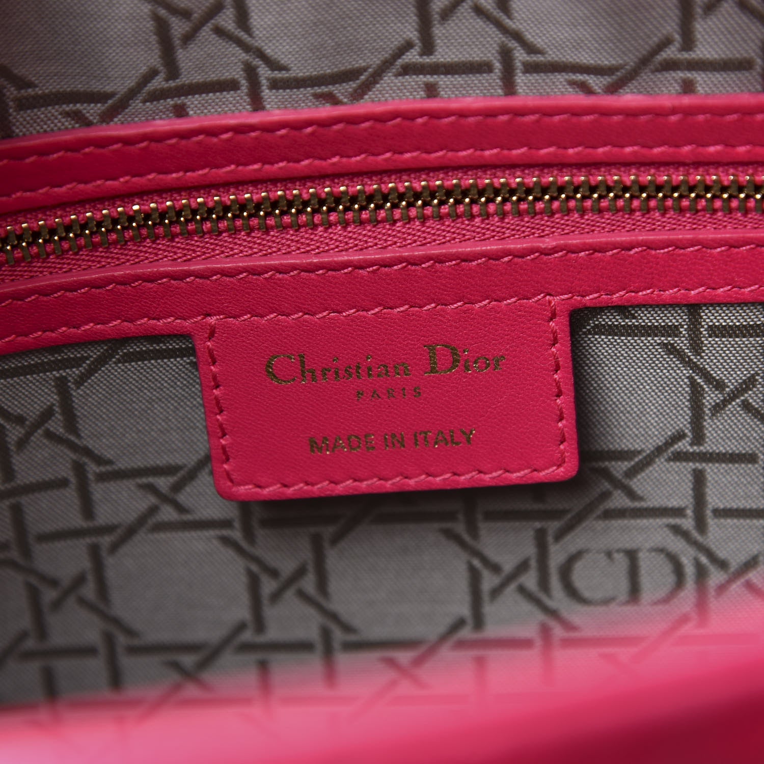 Christian Dior Lambskin Cannage Large Lady Dior Fuchsia 7 of 10
