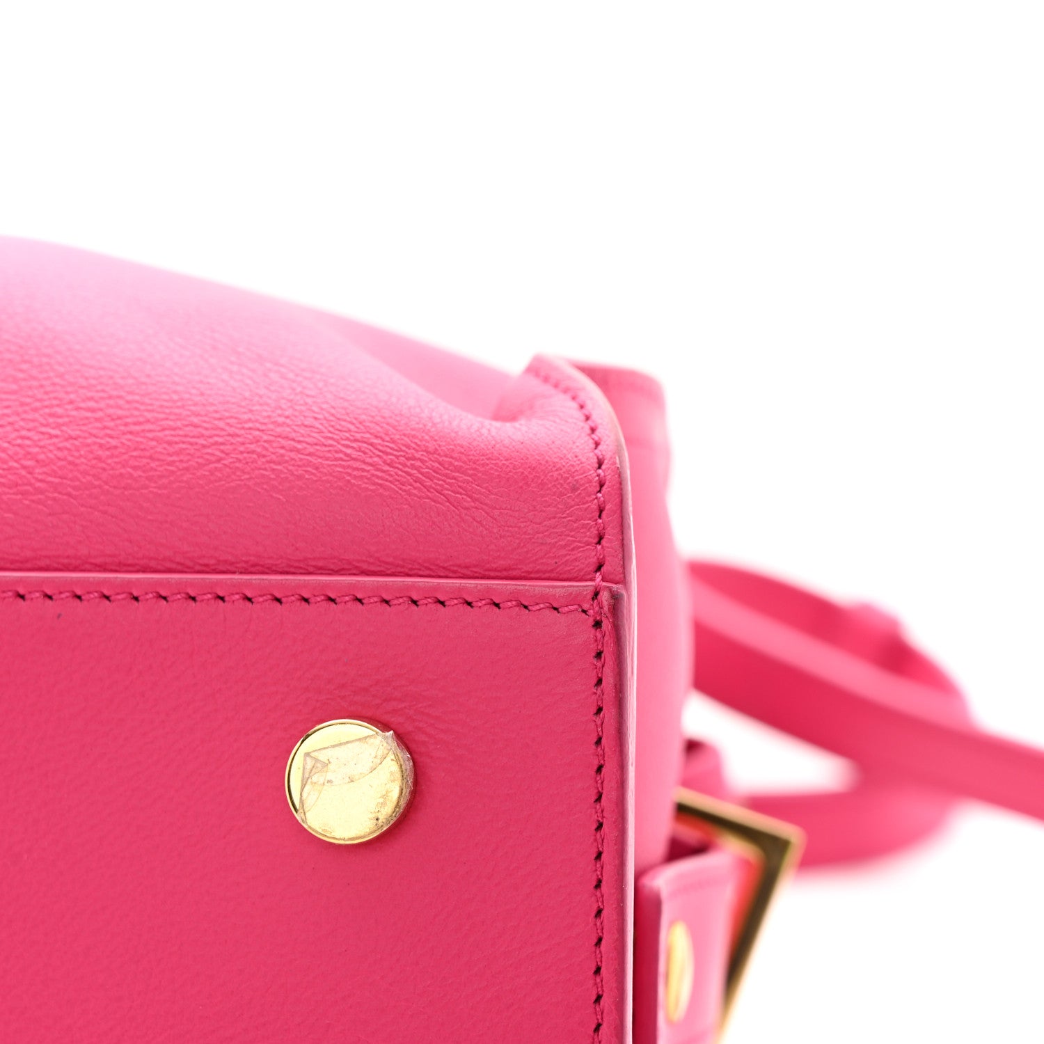 Saint Laurent Calfskin Baby Monogram Cabas Fuchsia 12 of 12