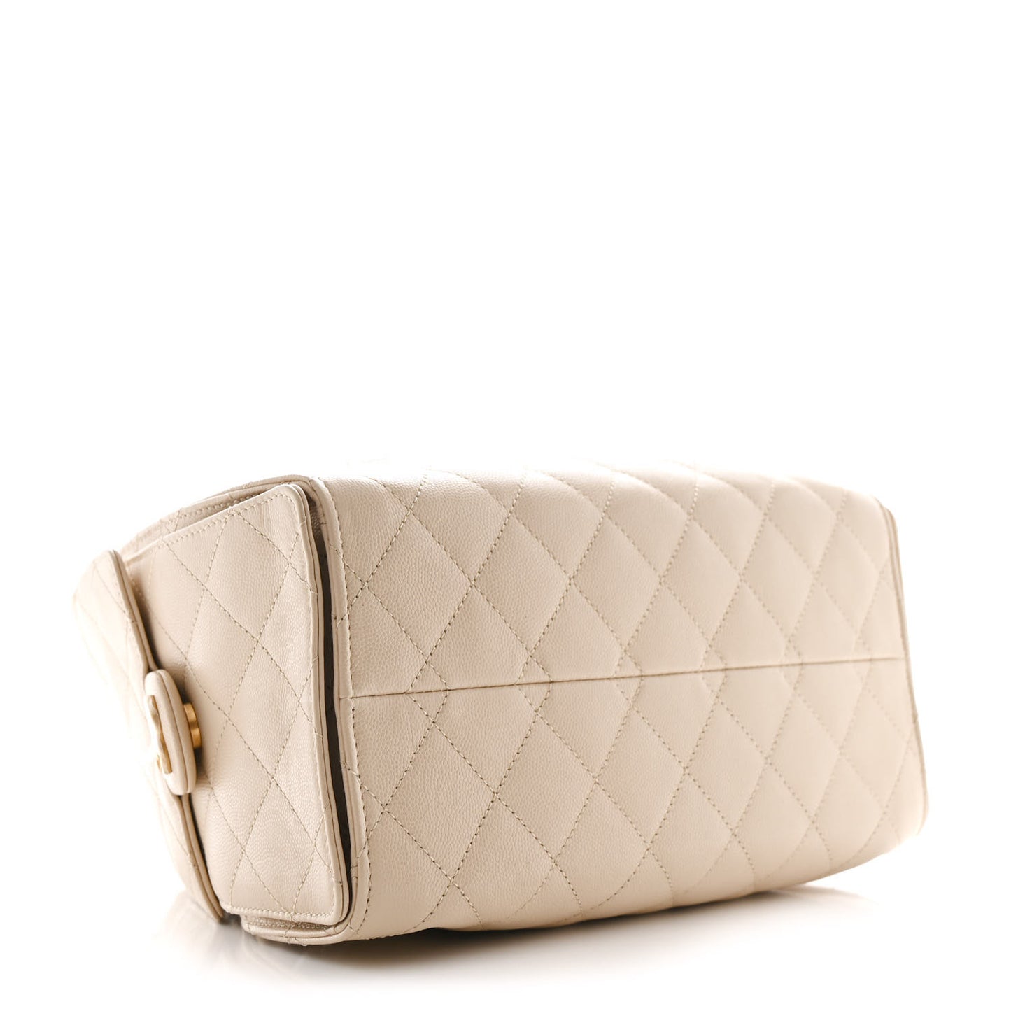 Caviar Quilted Small Chanel 25 Handbag Beige