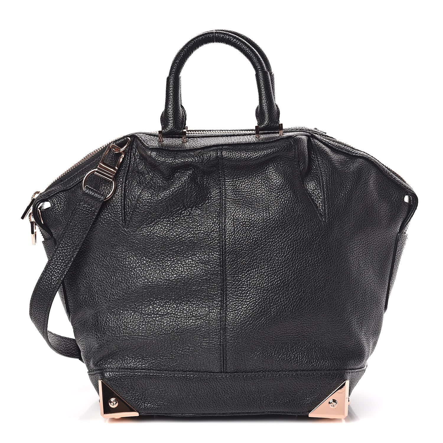 Alexander Wang Pebbled Calfskin Small Emile Soft Black Rose Gold Hardware 1 of 11