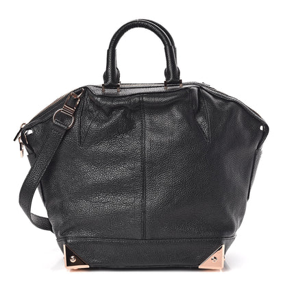Alexander Wang Pebbled Calfskin Small Emile Soft Black Rose Gold Hardware 1 of 11
