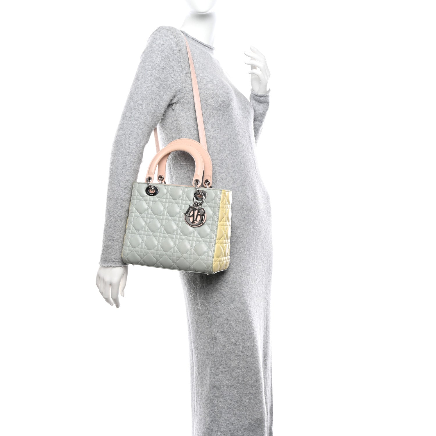 Christian Dior Lambskin Cannage Medium Tri-Color Lady Dior Multicolor 2 of 10