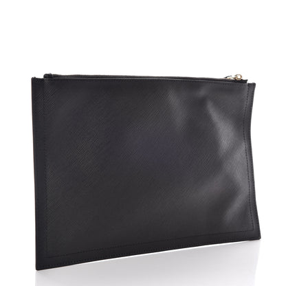 Givenchy Textured Coated Canvas Rottweiler Print Large Cosmetic Pouch Black 3 of 8