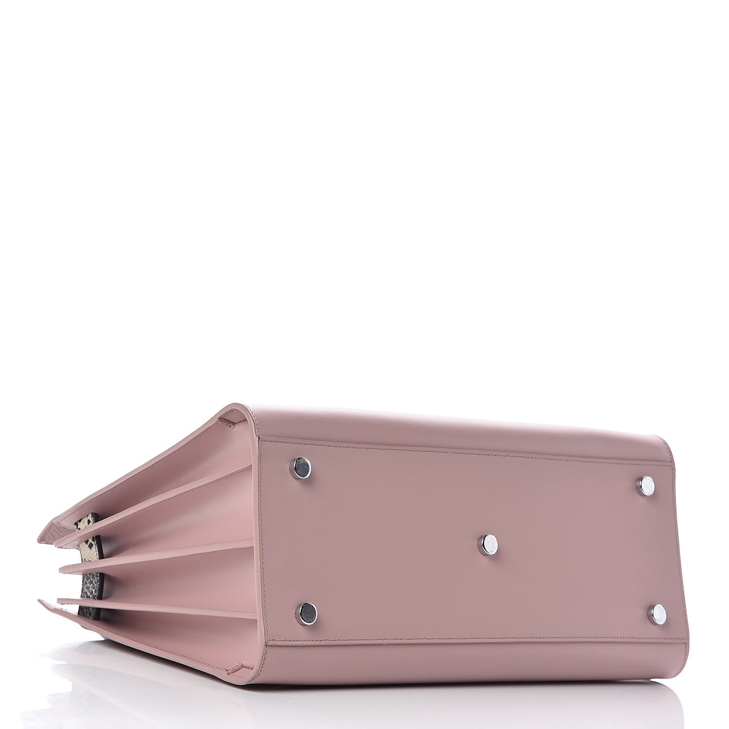 Saint Laurent Calfskin Embossed Python Small Sac De Jour Powder Pink 4 of 9