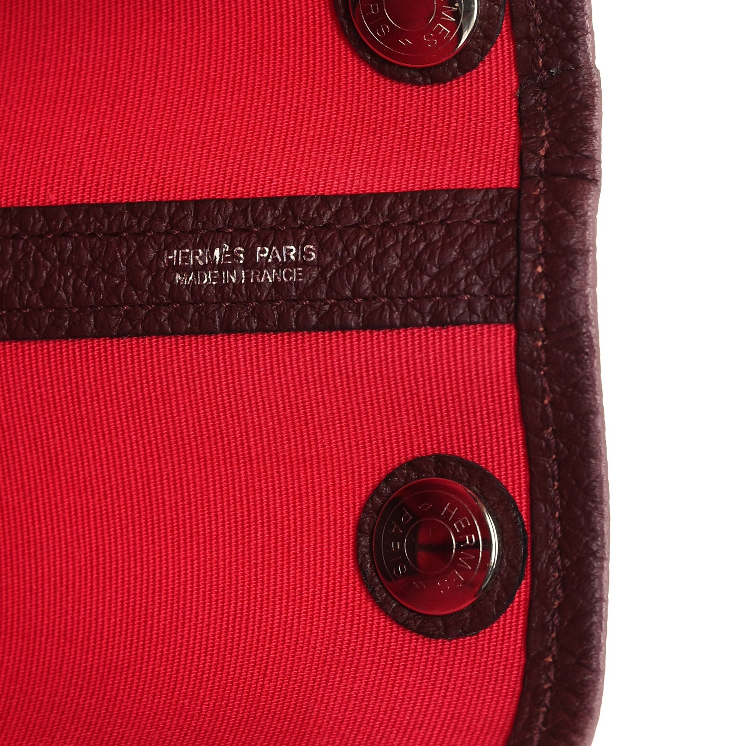 Hermes Toile Negonda Garden Party 30 TPM Framboise Rouge Sellier 6 of 11