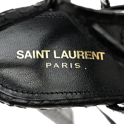 Saint Laurent Ayers Kate 105 Lace Up Sandals 41 Black 6 of 8