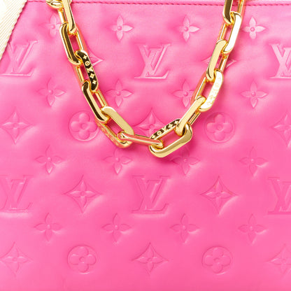 Louis Vuitton Lambskin Embossed Monogram Coussin PM Rose Miami 10 of 12