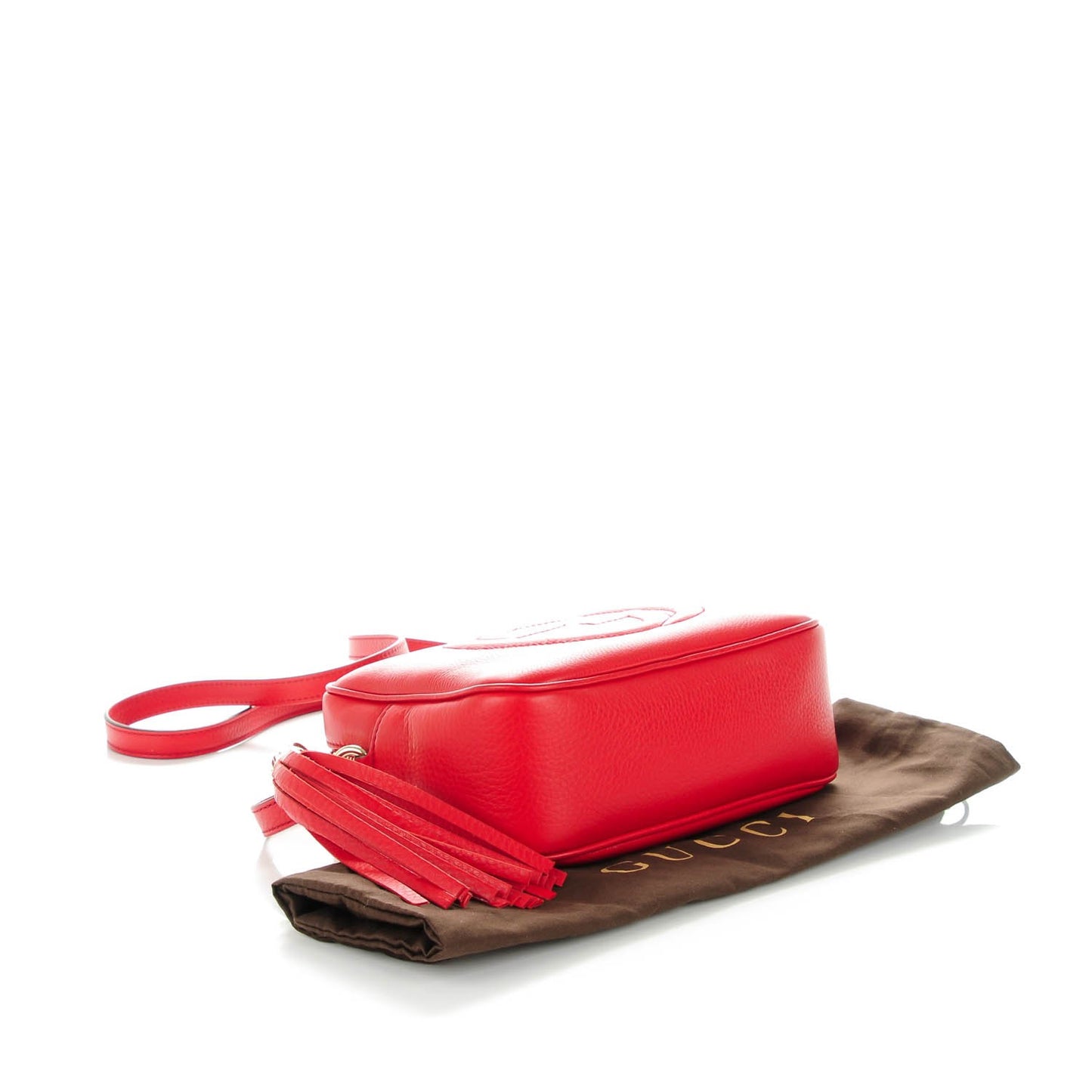 Pebbled Calfskin Small Soho Disco Bag Tabasco Red
