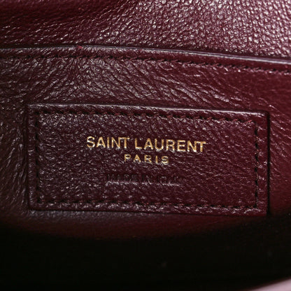 Saint Laurent Grain de Poudre Medium Classic Monogram Cassandra Top Handle Black Rouge Legion 6 of 12