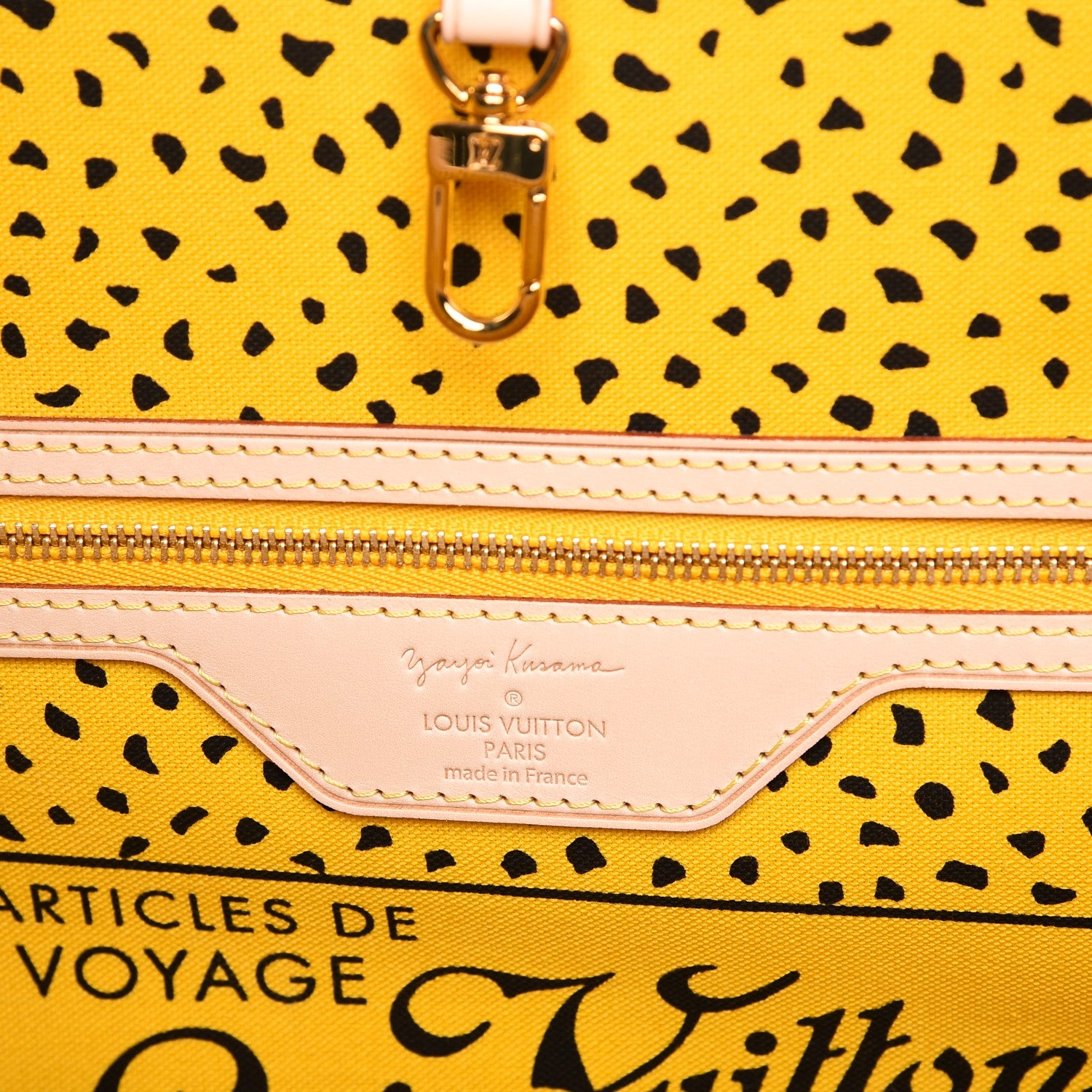 Louis Vuitton Monogram Kusama Waves Neverfull MM Yellow 6 of 7