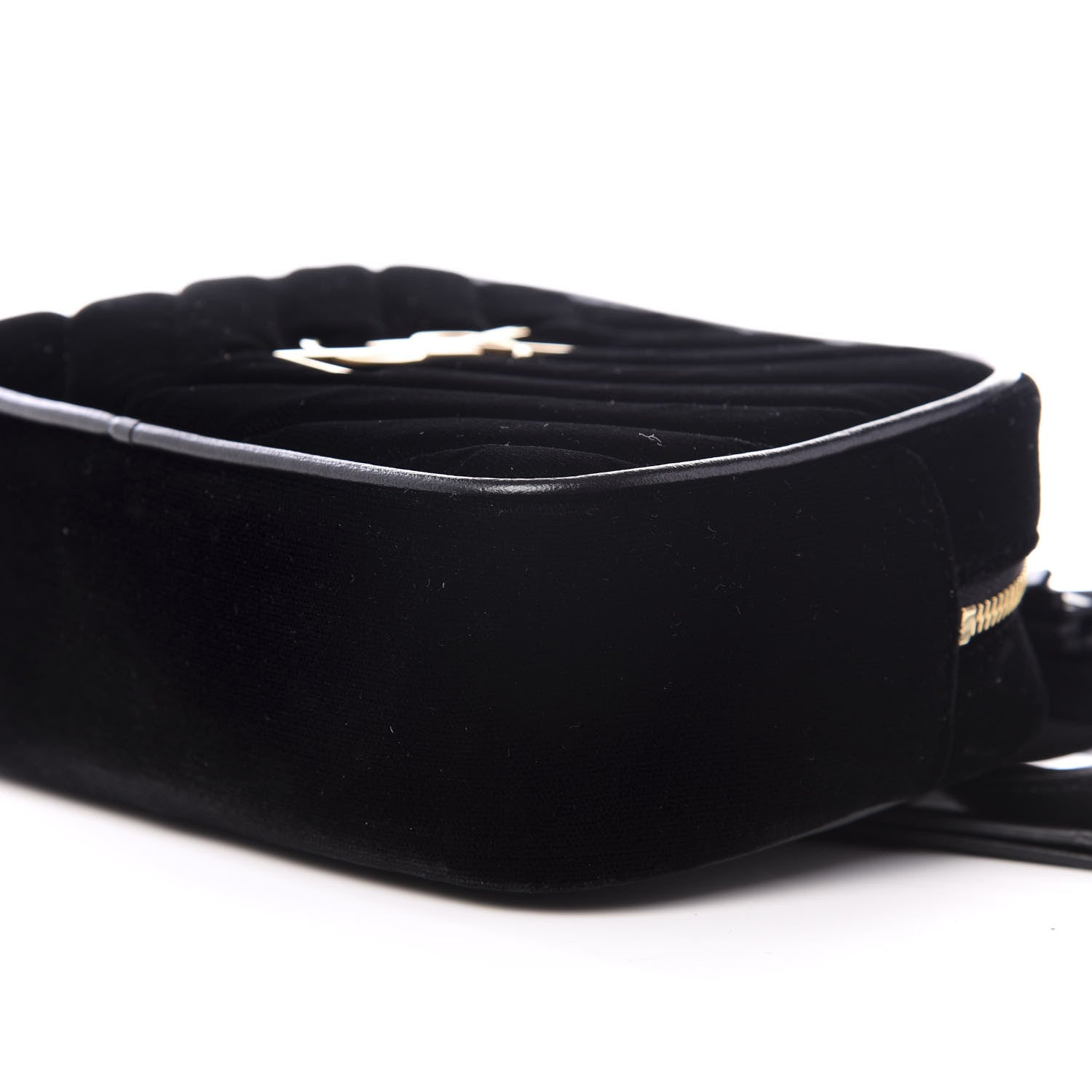 Saint Laurent Velour Matelasse Monogram Lou Belt Bag Black 7 of 8
