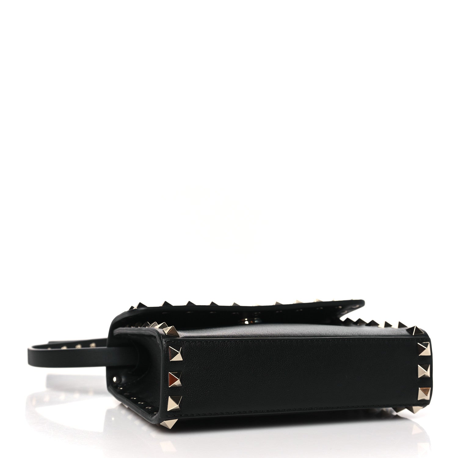 Valentino Garavani Vitello Rockstud Flap Crossbody Bag Black 4 of 9