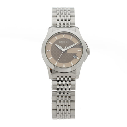 Gucci Stainless Steel 27mm G-Timeless Quartz Watch Brown 1 of 7