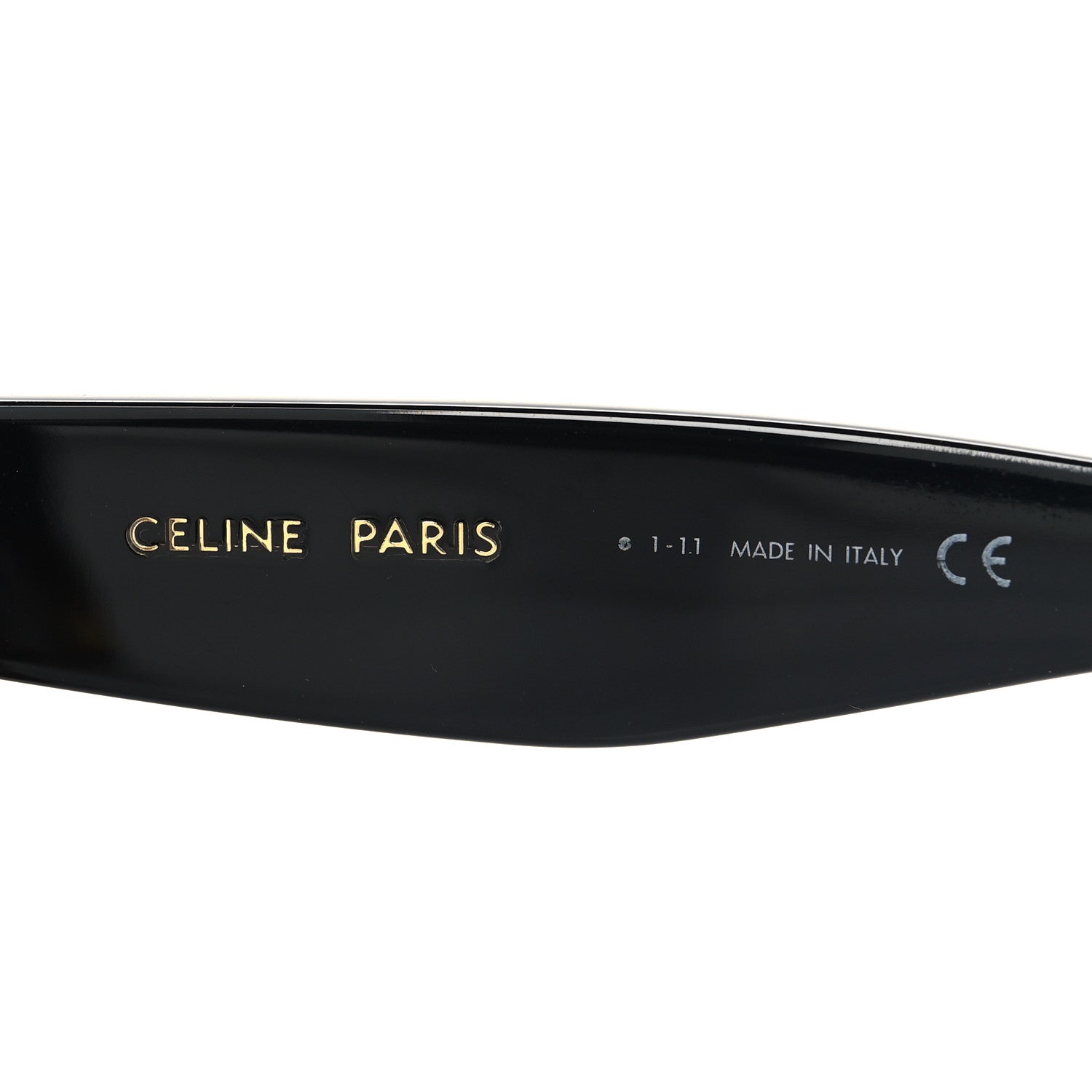 Celine Acetate Polarized Cat Eye Sunglasses CL4004IN Havana Black 5 of 8