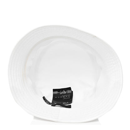Prada Re-Nylon Metal Triangle Logo Mens Bucket Hat L White 4 of 8