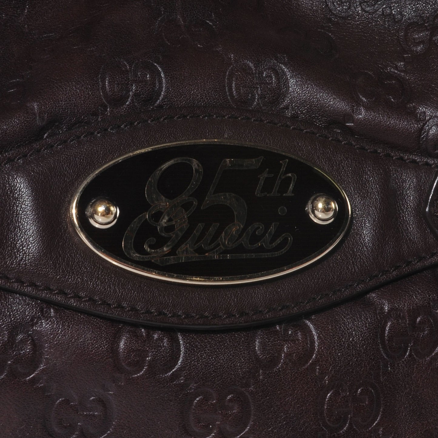 Guccissima GG 85th Anniversary Horsebit Hobo Brown