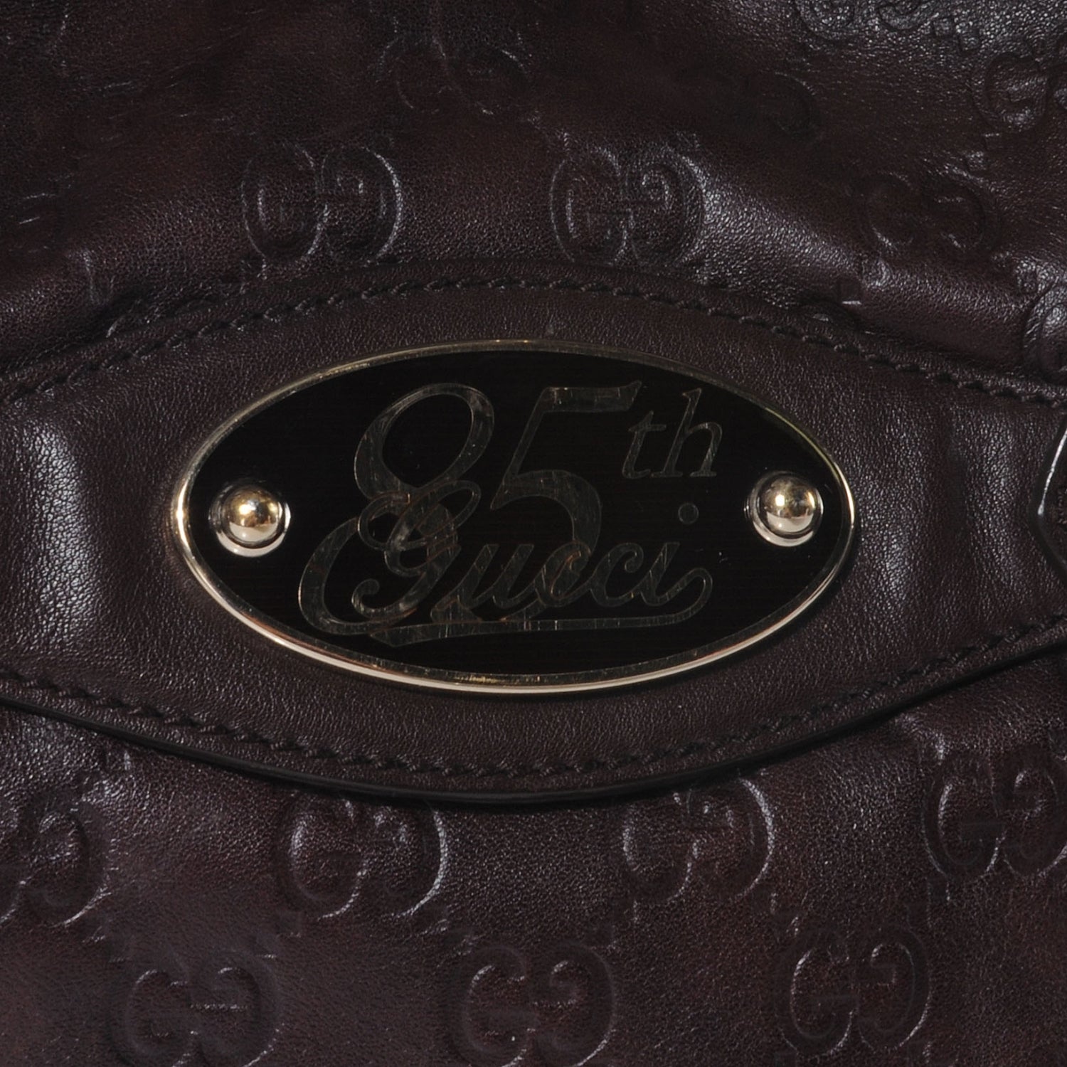 Gucci Guccissima GG 85th Anniversary Horsebit Hobo Brown 4 of 8