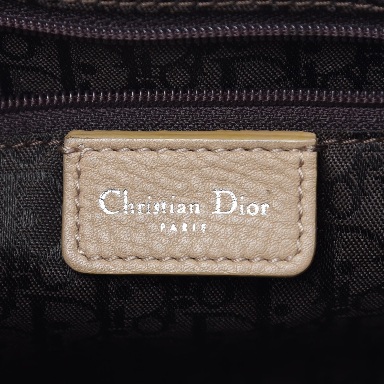 Christian Dior Calfskin Cannage Handbag Camel 6 of 20