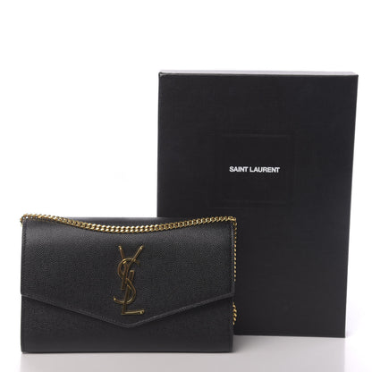 Saint Laurent Grain De Poudre Uptown Chain Wallet Black 12 of 12