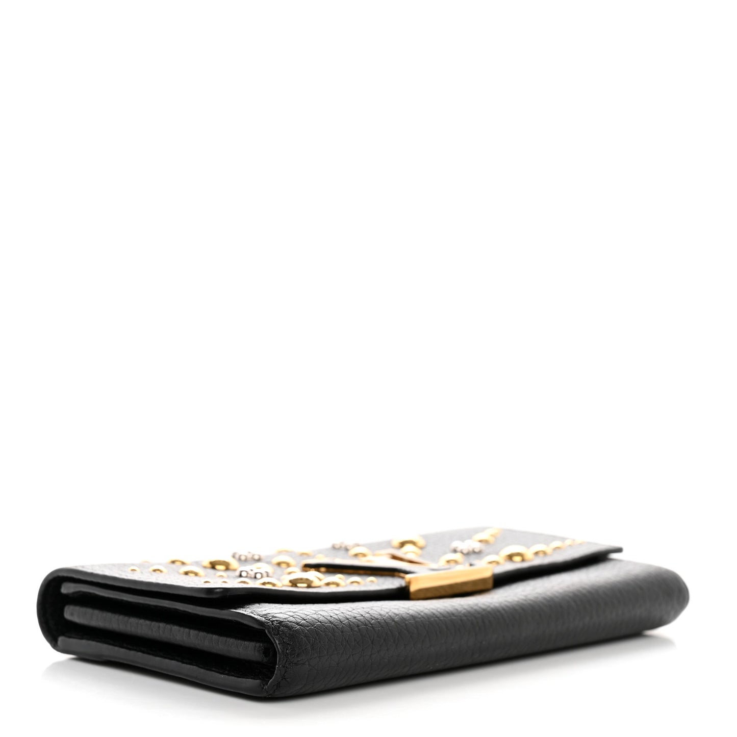 Taurillon Studded Sol Capucines Wallet Black