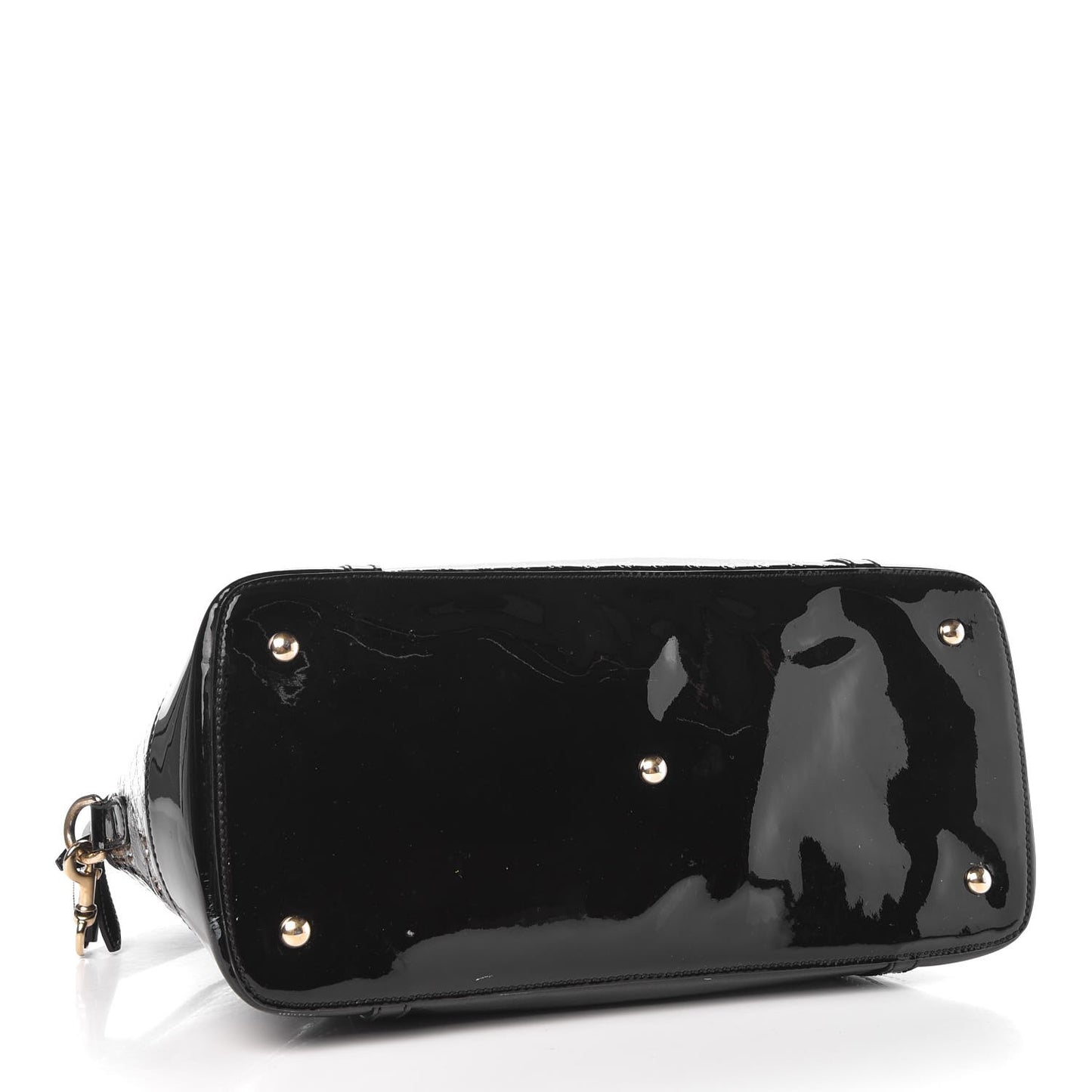 Patent Microguccissima Medium Nice Top Handle Dome Bag Black